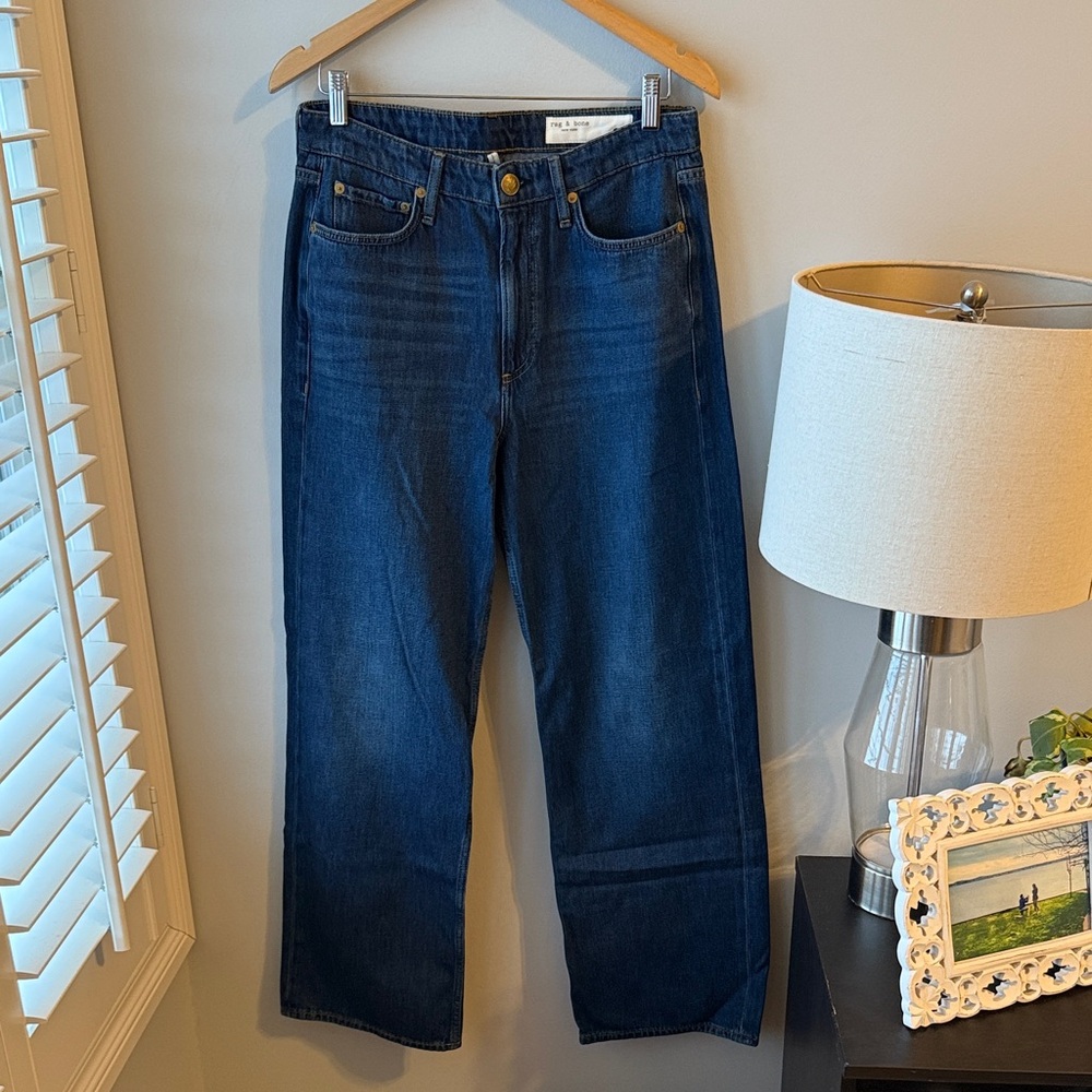 Rag & Bone The Logan Annalise Mid Rise Wide Leg Denim Jean NWT - Picture 6 of 15
